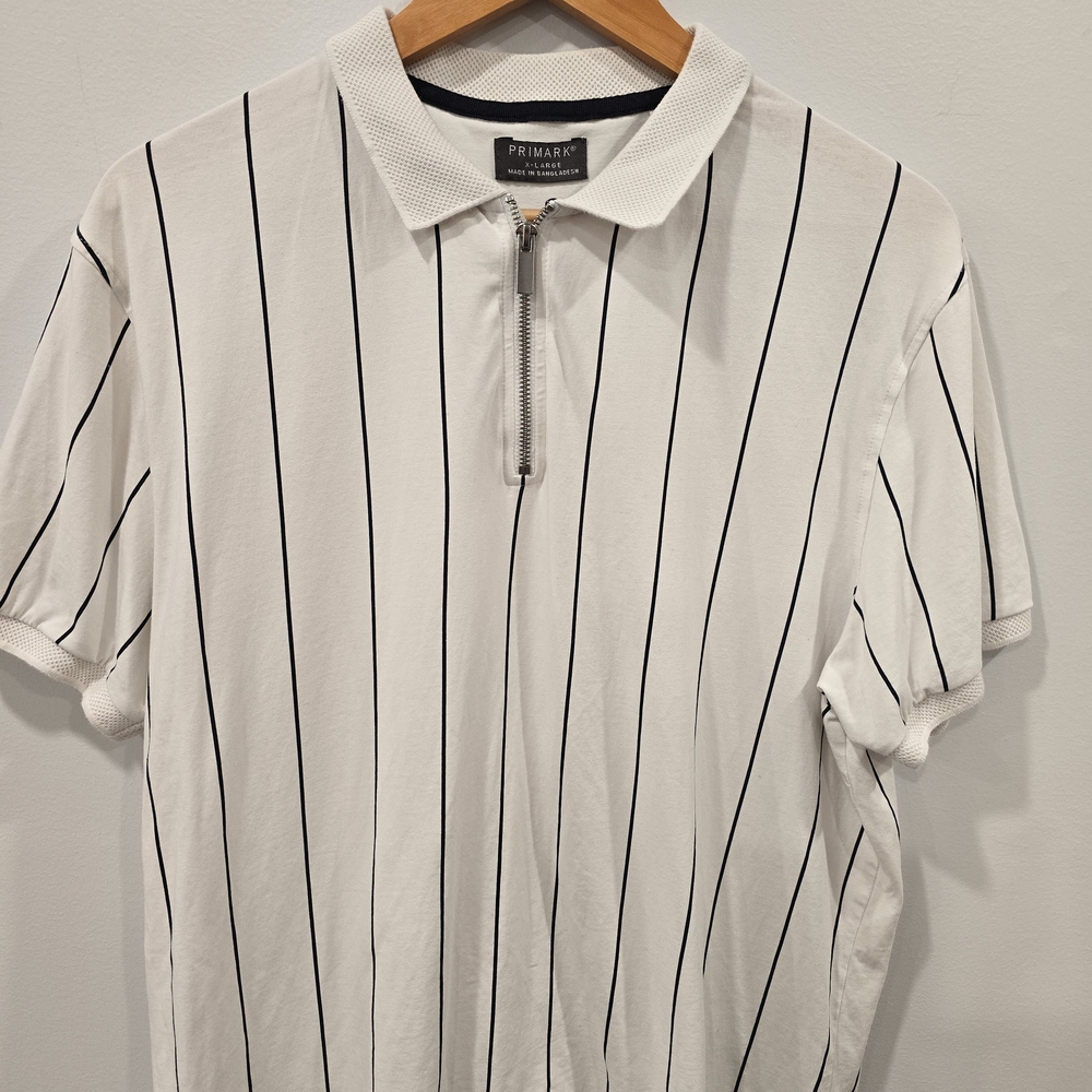 Primark White Striped Men's Shirt